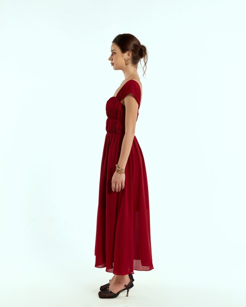 SIXDO Woven Flared Dress for Women
